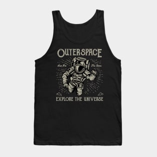 spaceman outer space space spaceship stars galaxy Tank Top